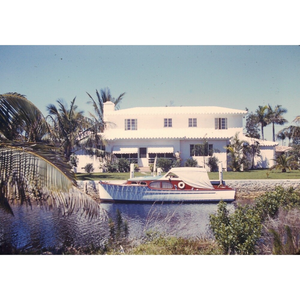 Kodak Slide 35mm 1950s Red Border Kodachrome, A waterfront residence in Florida